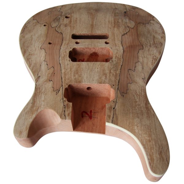 Mahogany Arch Top Body Only GDPR12S with Spalted Maple Veneer White Binding.