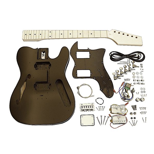 Electric Guitars Pre Painted Matt Black Semi Hollow DIY BYO Kit TLBF