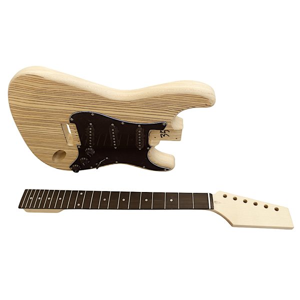Electric Guitars DIY Kit STZZB Ash Body Zebrawood Veneer