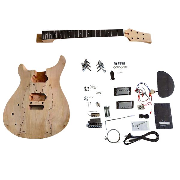 Coban Guitars DIY Guitar kit Left Handed PR88L Spalted Maple Veneer